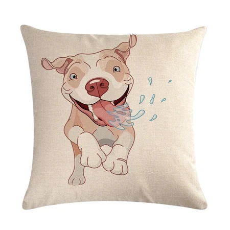 Cushion cover14 Милый собачий напечатанный Чехол для подушки лабрадор, золотистый ретривер Льняные декоративные подушки для украшения дома подушки для дивана и в автомобиль чехол - Цвет: Cushion cover14