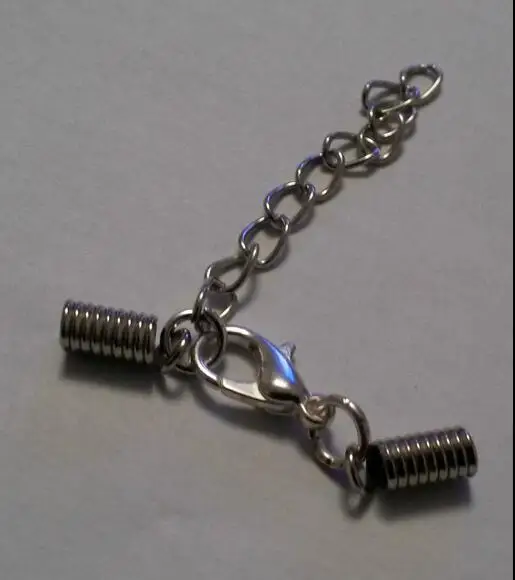 Лидер продаж винтажная Серебряная Весенняя цепочка-удлинитель для кожаного