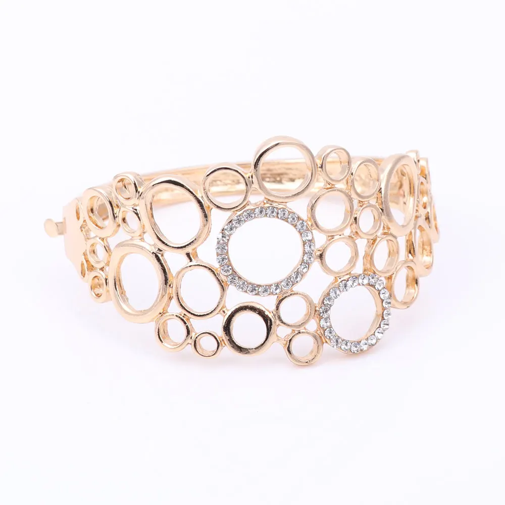 Комплекты ювелирных украшений для женщин вечерние аксессуары золотого цвета