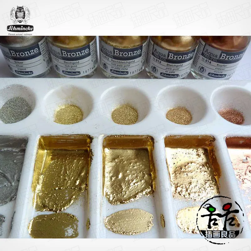 Мастер металлический водяной цвет порошок пигмент специальный эффект золотой