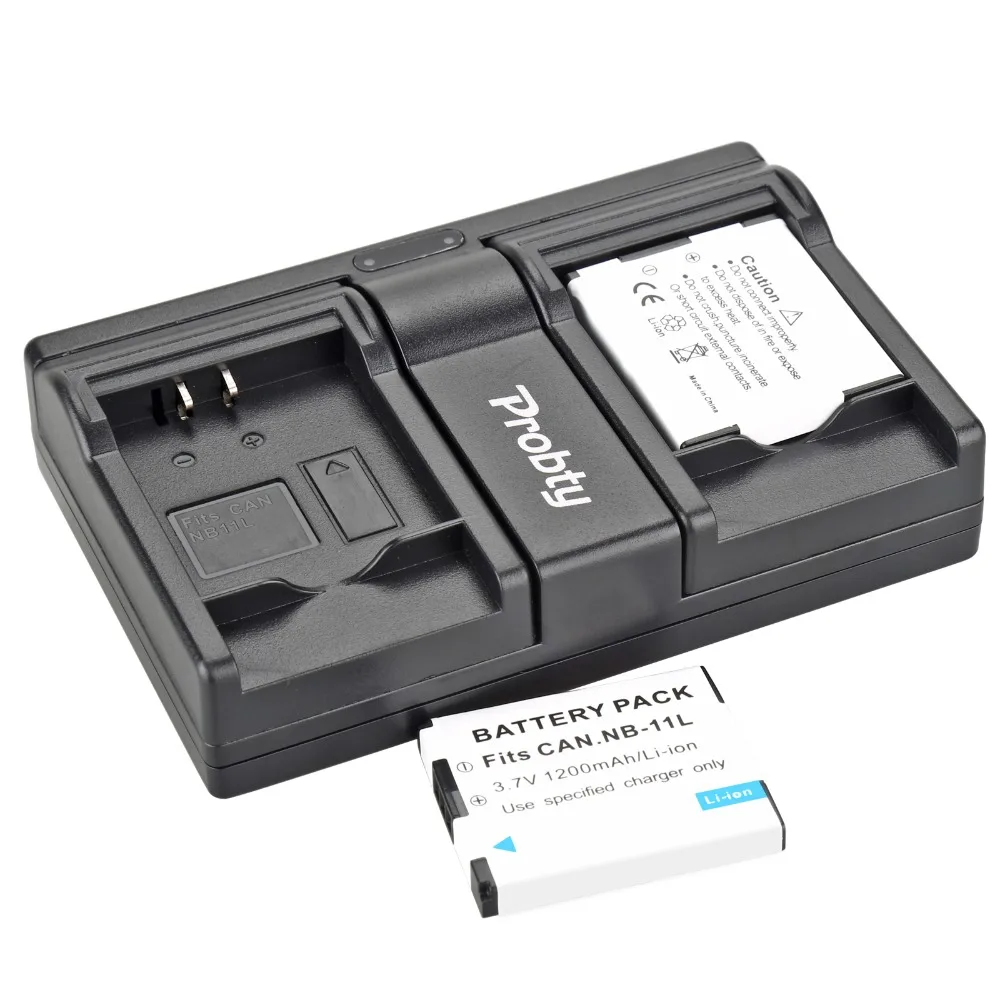 2 шт PROBTY NB-11L NB 11L батарея камеры + USB двойное зарядное устройство для Canon A2600 A3500 A4000IS