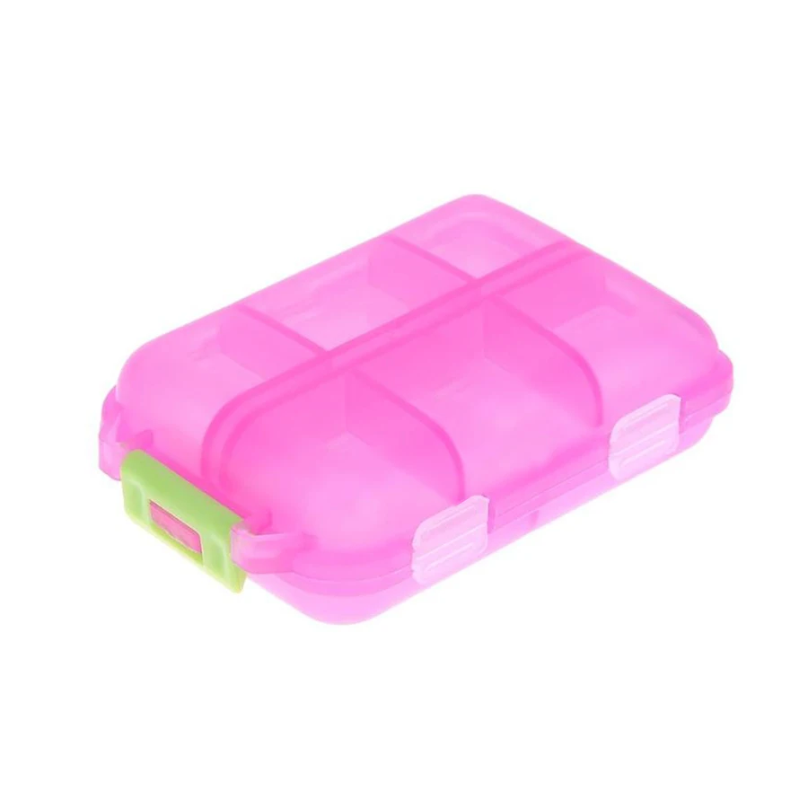 Pink 12 Сетки органайзер для таблеток портативный ящик для лекарств дозатор для таблеток пиллбокс для таблеток коробка для таблеток контейнер для лекарственных средств делитель Коробка для лекарств - Цвет: Pink