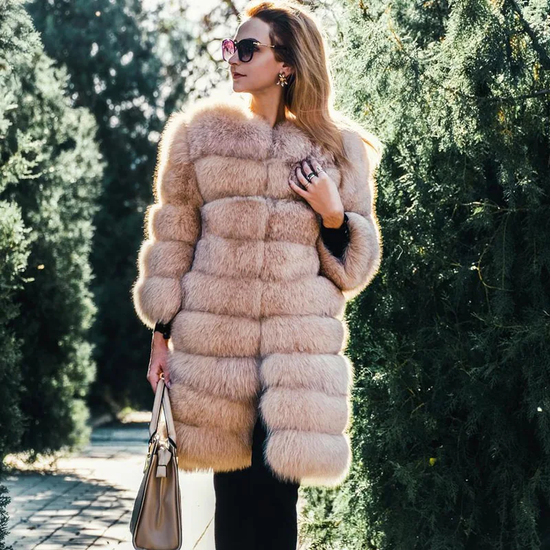 Tatyana Furclub шуба из натурального Лисьего меха куртка зимняя Съемная куртка Роскошная Шуба из лисьего меха Длинная женская зимняя жилетка из лисьего меха