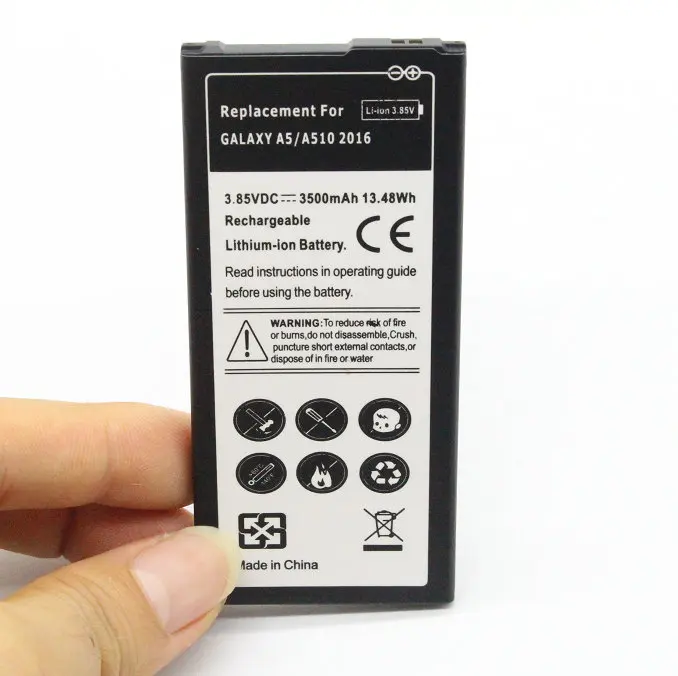 10 шт./лот 3500 мА/ч EB BA510ABE запасная батарея для Samsung Galaxy A5 2016 Edition A510 SM A510F A5100 A51 + номер