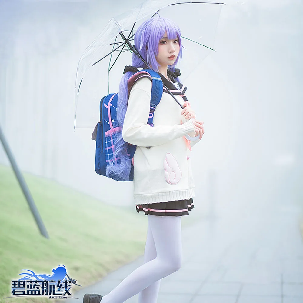 VEVEFHUANG Azur Lane Единорог Костюмы для косплея игры вязать Jacker кофты юбка школьной