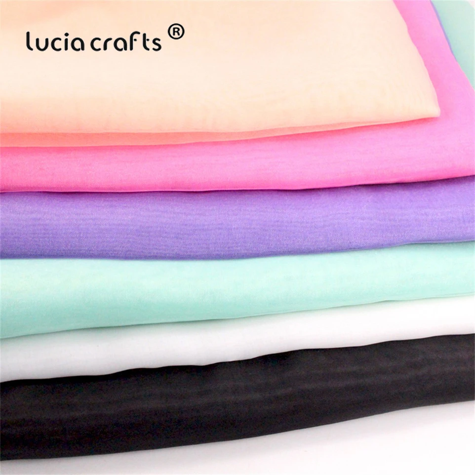 Распродажа! Lucia crafts 150*100 см матовый пряжа Костюмы ткани органзы Свадебные украшения костюмов сетчатые прозрачные H0901