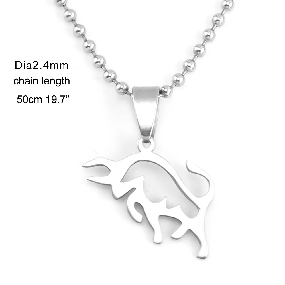 Risul bullfight Подвески бык ожерелье из нержавеющей стали зеркальный лак Diy кулон