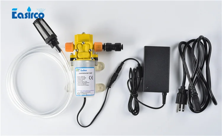Factory direct 4L/MIN DC Diaphragm Pump including Silicone material inlet pipe + filter.