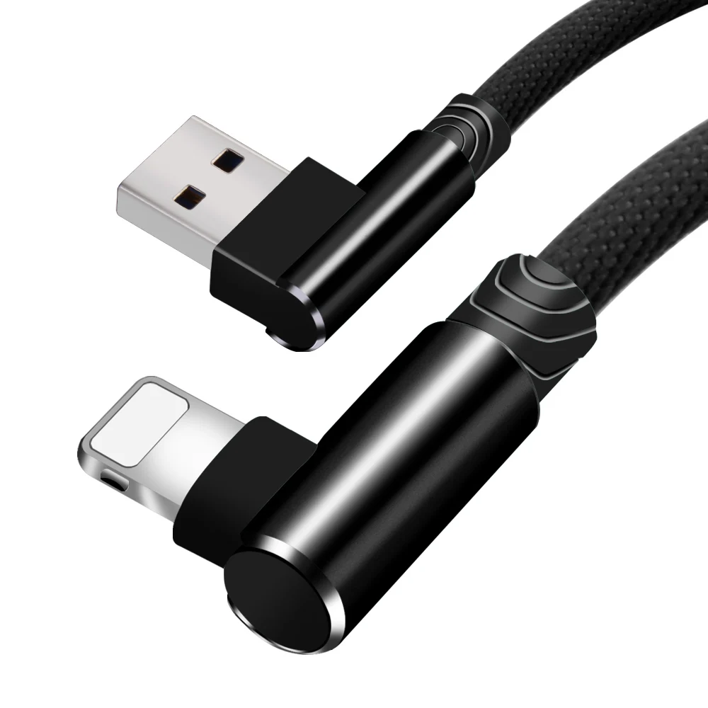 black OLAF usb кабель для iphone Xs max Xr X 8 7 6 plus 6s 5 s plus ipad mini Кабели быстрой зарядки шнур зарядного устройства для мобильного телефона - Цвет: black