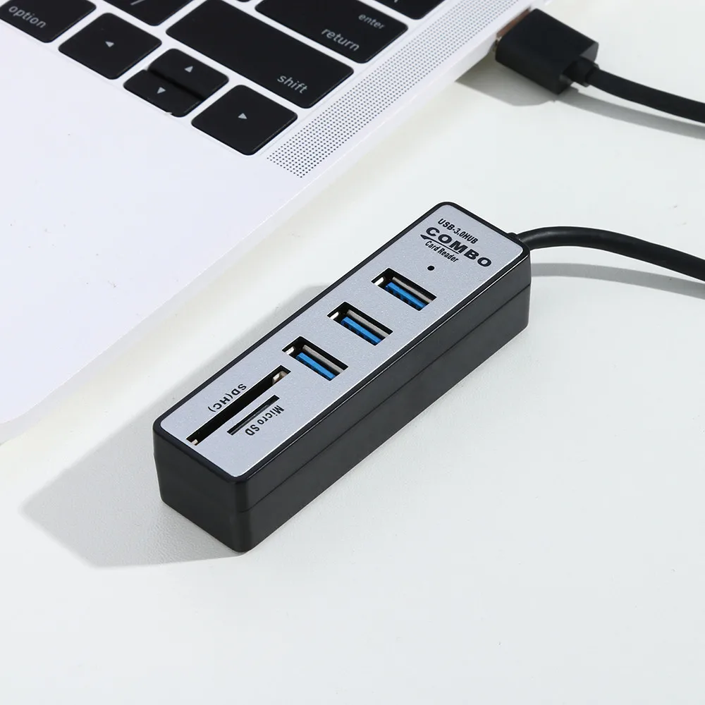 Kinganda, usb-хаб, высокое качество, 2 в 1, USB 3,1, OTG, USB 3,0, концентратор, сплиттер, комбинированный, высокоскоростной, 3 порта и SD/TF кард-ридер#3 L0408