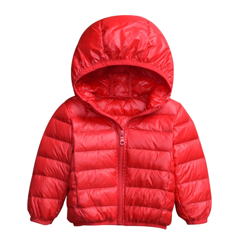 Детская куртка на От 1 до 5 лет утином пуху для мальчиков и девочек легкая парка