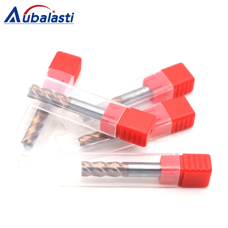 Aubalasti HRC55 4 флейты твердосплавная Концевая фреза фрезерный станок с ЧПУ фрезы Инструменты ЧПУ резцы для фрезы для резки металла
