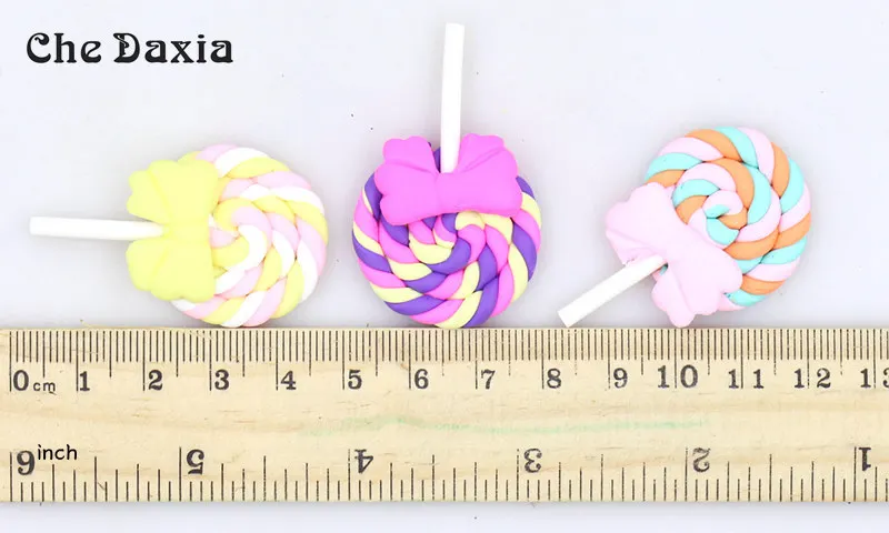 Смешанные цвета 10 шт./упак. фимо леденец Подвески для DIY ювелирных изделий