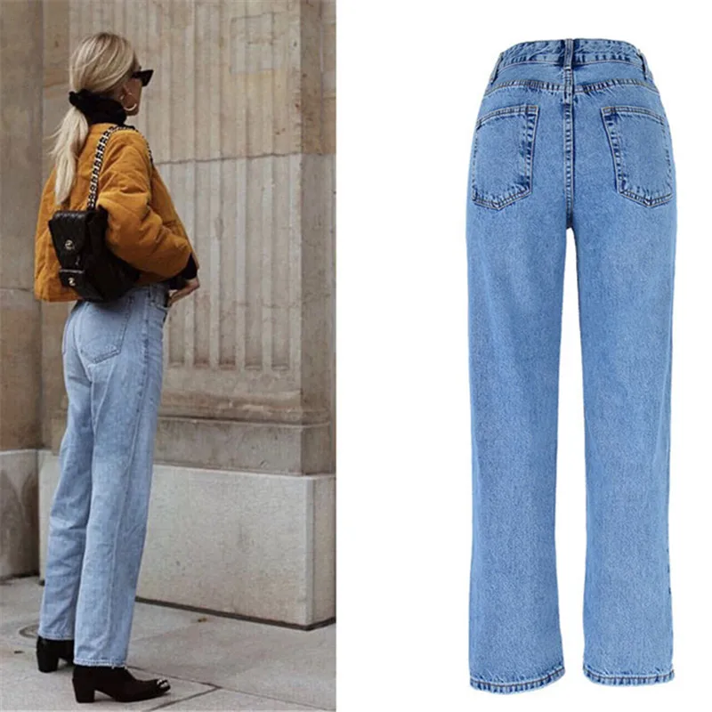 2019 Street Style High Waist Jeans Casual Woman Fashion Vintage Sexy Boyfriend for Women Plus Size | Женская одежда