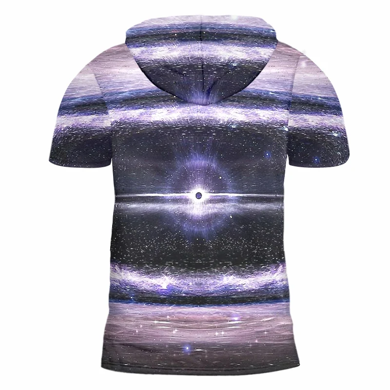 Мужская футболка с капюшоном UJWI Повседневная Свободная в стиле хип-хоп 3D принтом