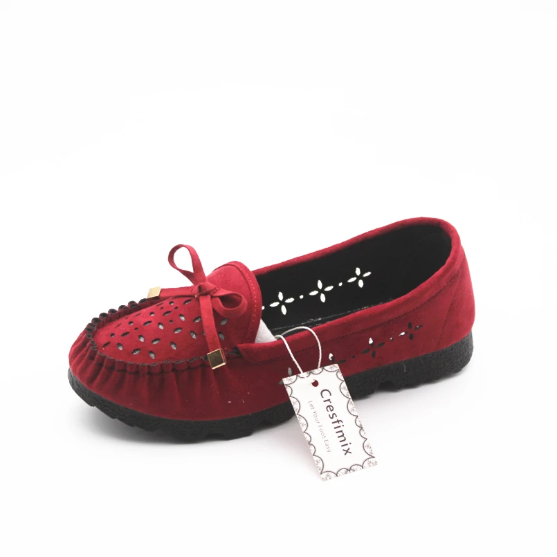 Cresfimix zapatos de mujer Женская Повседневная дышащая обувь красного цвета крутая с бантом