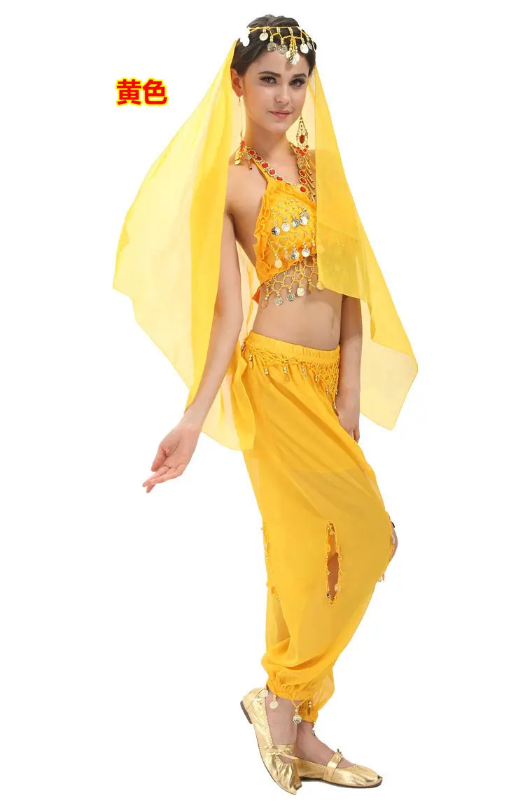 3 шт./компл. костюм для танца живота взрослых Болливуда индийское платье триба