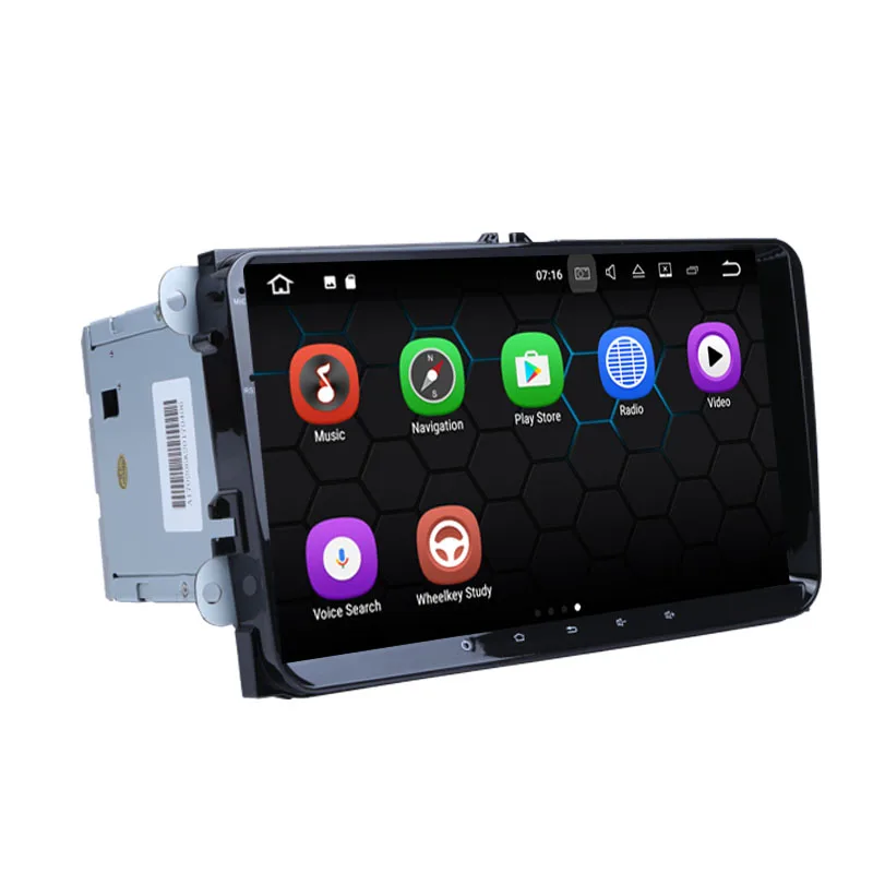 Автомагнитола с GPS навигацией для Volkswagen Polo Passat VW CC Golf VI MK4 Tiguan Jetta 9 дюймов Android 0