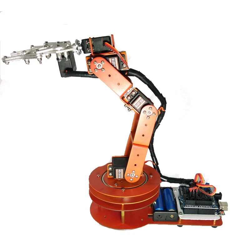 6 осевой Полностью Собранный механический Роботизированный зажим для Arduino Raspberry
