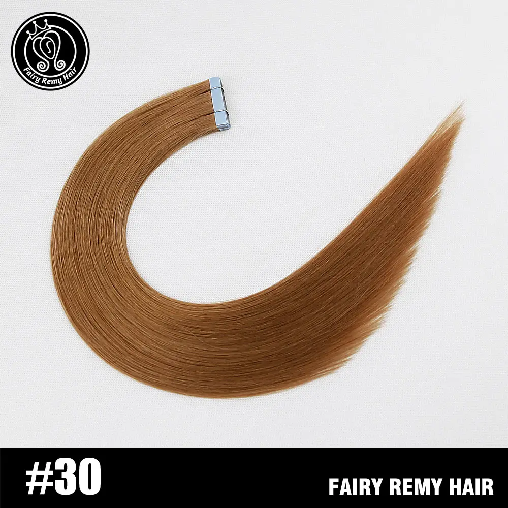 #30 Сказочные волосы remy, 2,0 г/шт., 22 дюйма, натуральные человеческие волосы для наращивания на ленте, пепельный блонд, европейские волосы remy для наращивания, 40 г/ПАК - Цвет: #30
