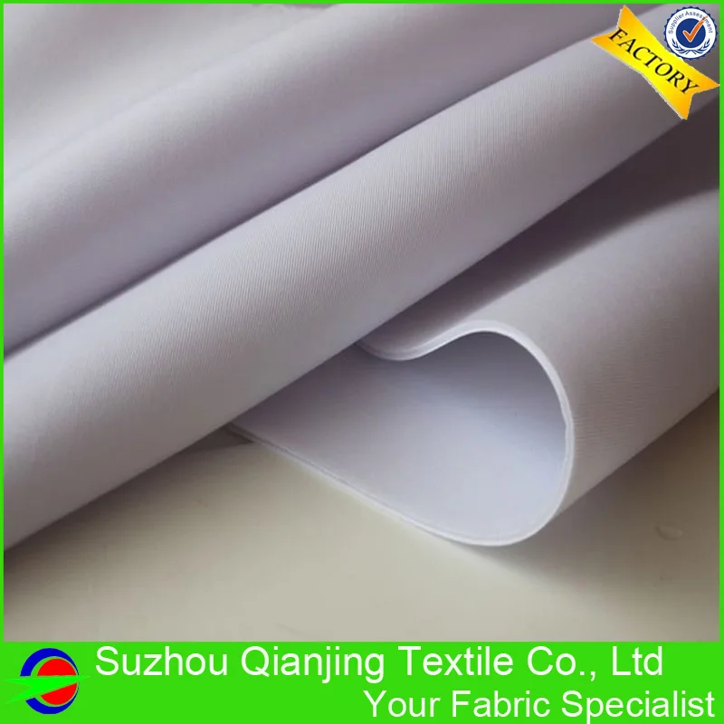 Однотонная окрашенная белая Неопреновая ткань основовязание 92% полиэстер 8%