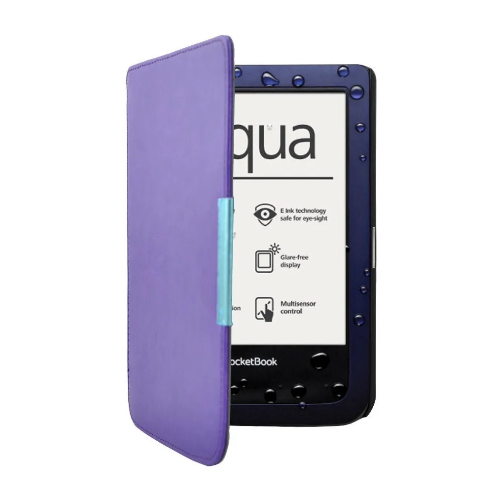 Тонкий кожаный чехол для pocketbook Aqua (640) бесплатная доставка 50 шт./лот|case for