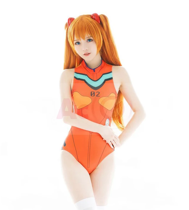 Красный Evangelion EVA купальники OW D. VA купальник с открытой спиной SUKUMIZU Asuka/AYANAMI/Makinami/SHINJI IKARI косплей костюмы - Цвет: Красный