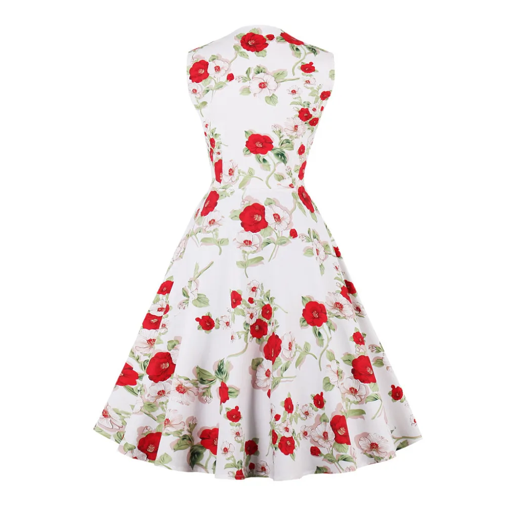 Халат винтажное платье 50 s качели Vestidos 2019 Лето рокабилли Ретро Повседневные