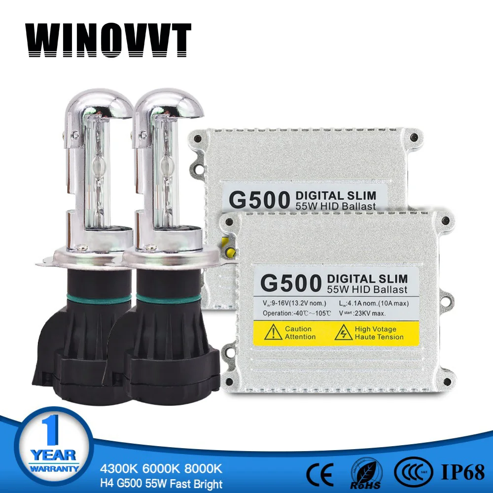 1 комплект h4 ксеноновые лампы G500 hid conversion kit Ксенон 3 би ксенон beam4300k 6000 k 8000 привет