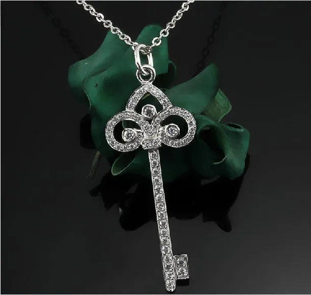 Excellent Fabulous Key Shape Promise Love Engagement Pendant Necklace Statement jewelry For Bridal | Украшения и аксессуары
