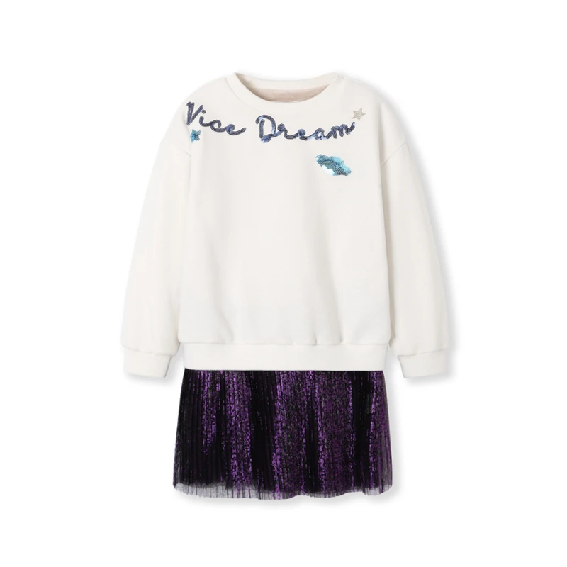 Balabala Girl Fake 2 Piece dress Thermal for autumn and spring | Детская одежда и обувь