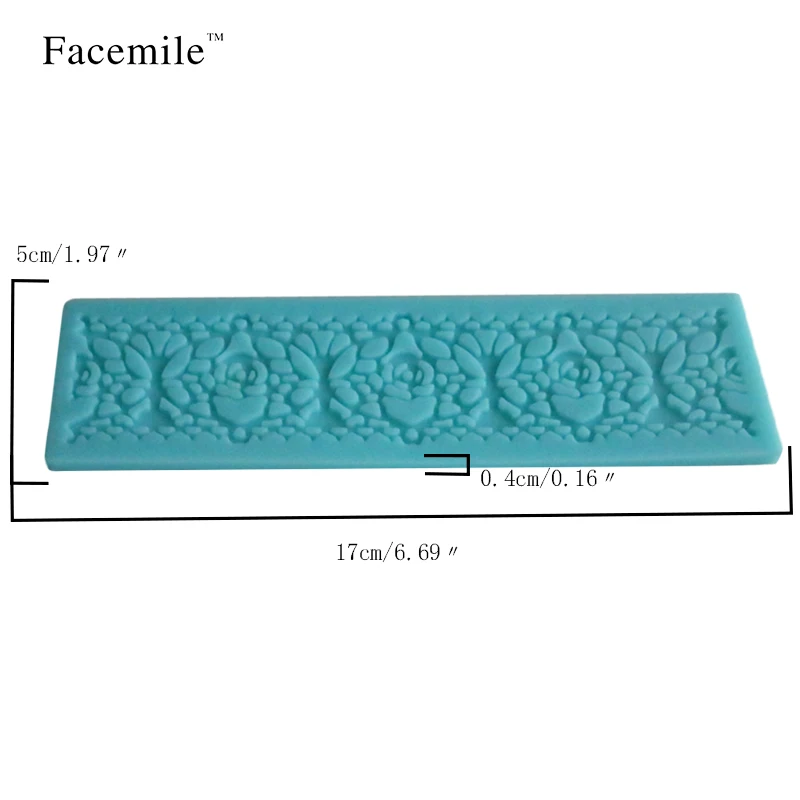 1 шт. Подарочная силиконовая форма для помадки подарочное украшение роза кружево