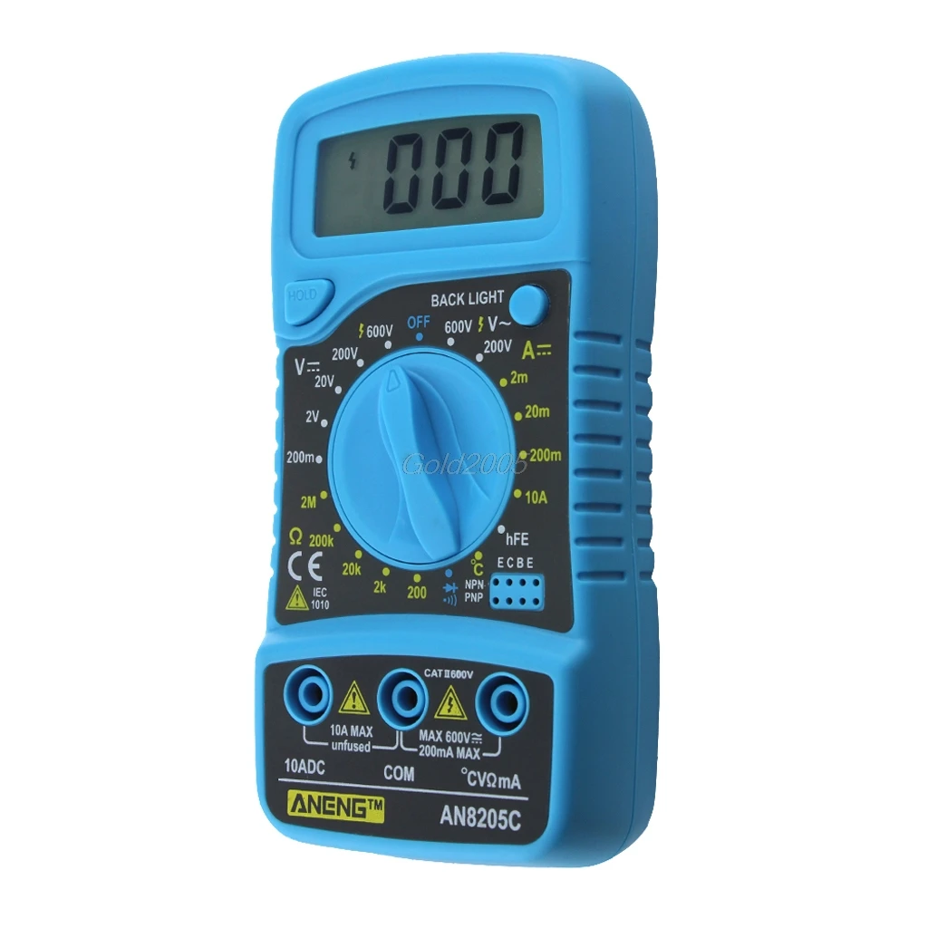 Точный термометр цифровой мультиметр Вольтметр Амперметр AC DC OHM Вольт тестер July1