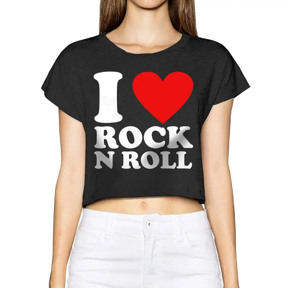 SAMCUSTOM Camisetas настоящий короткий новый i love Rock N Roll 3D печать модная уличная футболка