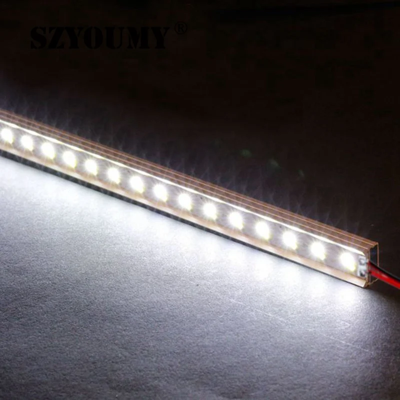

SZYOUMY 50pcs/lot 50CM DC 12V 36 SMD 5630 LED Hard Rigid LED Strip Bar Light + U Aluminium shell +PC Cover