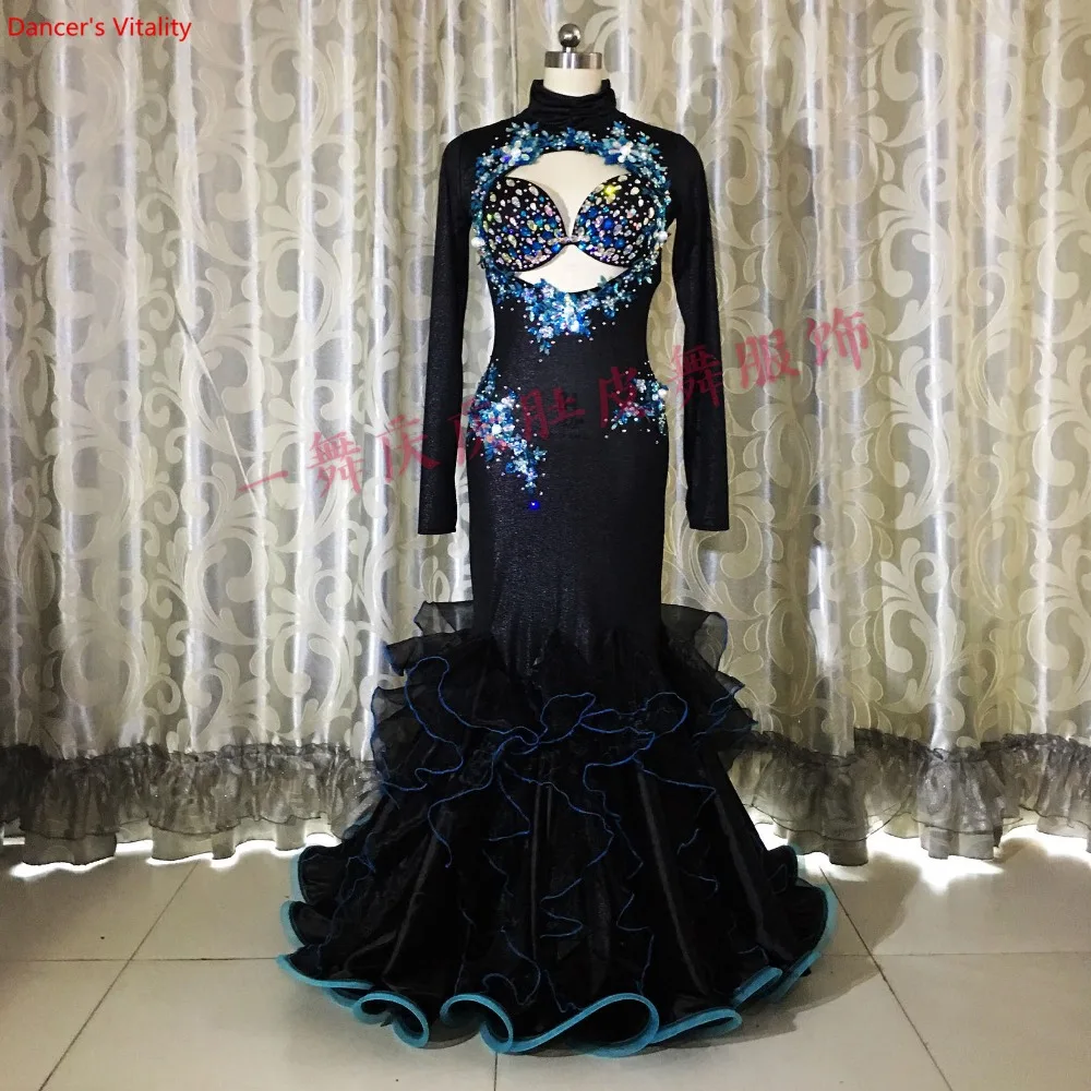 

Luxury Belly Dance Suit Bra&Dress2 Piece Set Handmade Diamond Women/Girls Bellydance Ballroom Dance Stage Performance Costume