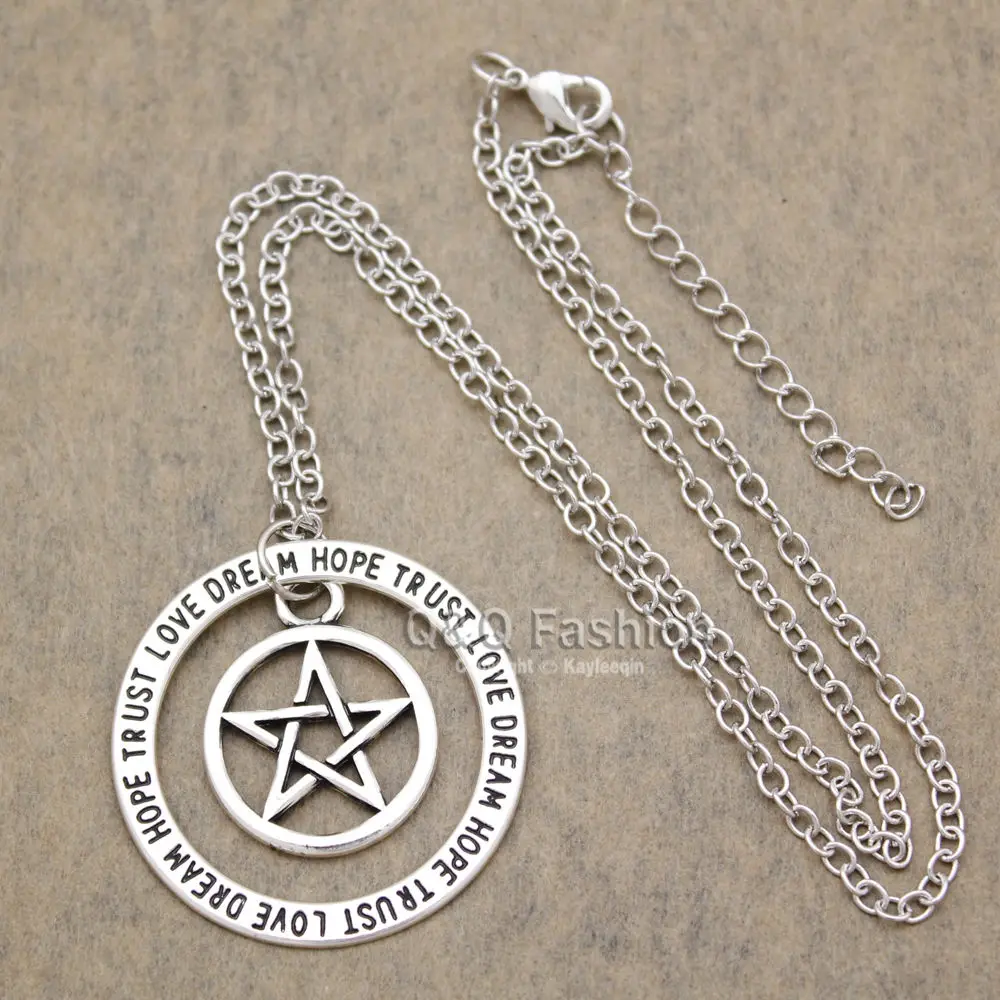Посеребренная пентаграмма ловушка для ловушек супернатуральный кулон цепочка