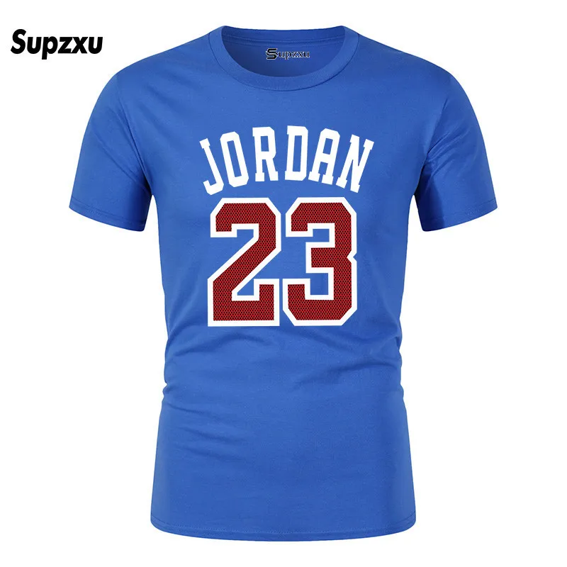 Royal blue Новая брендовая одежда Jordan 23 Мужская футболка Swag футболка Хлопковая мужская футболка с принтом Homme Фитнес Camisetas хип-хоп Футболка - Цвет: Royal blue