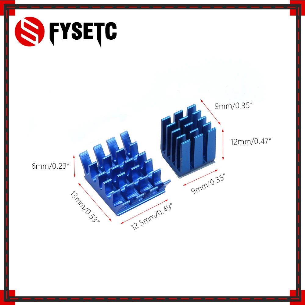 1 Набор из 2 шт. синий Raspberry Pi радиаторы кулер Алюминий с клей радиатора комплект