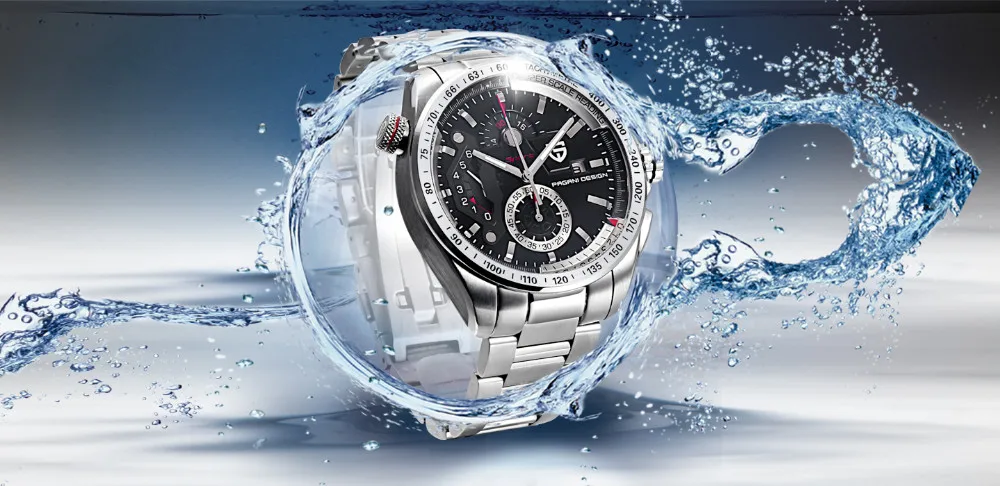PAGANI Дизайн Роскошные Брендовые Часы Reloj Hombre мужские Хронограф Спортивные полностью Стальные кварцевые черные часы M Relogio Masculino Saat