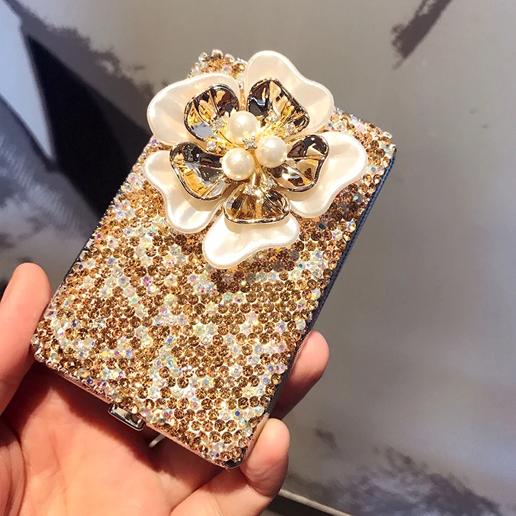 Новинка 2017 креативный футляр для сигарет с кристаллами и бриллиантами тонкий