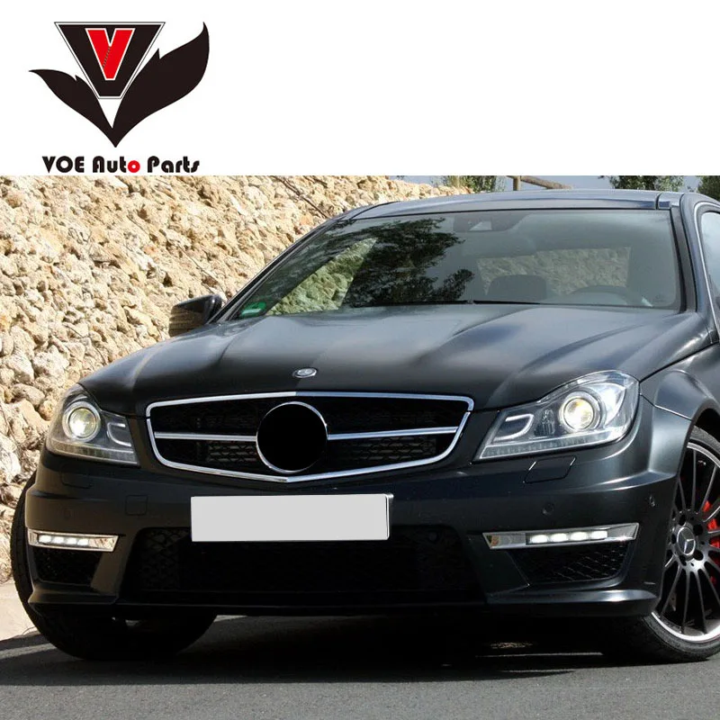 Mercedes W204 C63 AMG Передняя гоночная решетка решетки для Benz W204 C63 AMG черный/хром 2007 2008 2009 2010