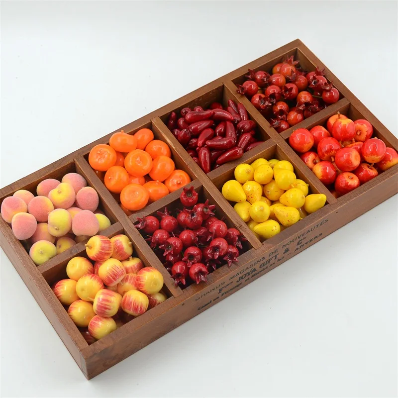 

60Pcs Artificial Mini Simulation Small Foam Plastic Fake Artificial Fruit and Vegetables House Party Kitchen Wedding Decoration
