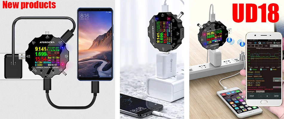 18 в 1 USB тестер T18 цифровой вольтметр Амперметр voltimetro dc мощность вольт метр ток напряжение доктор 1," PD qc3.0 детектор
