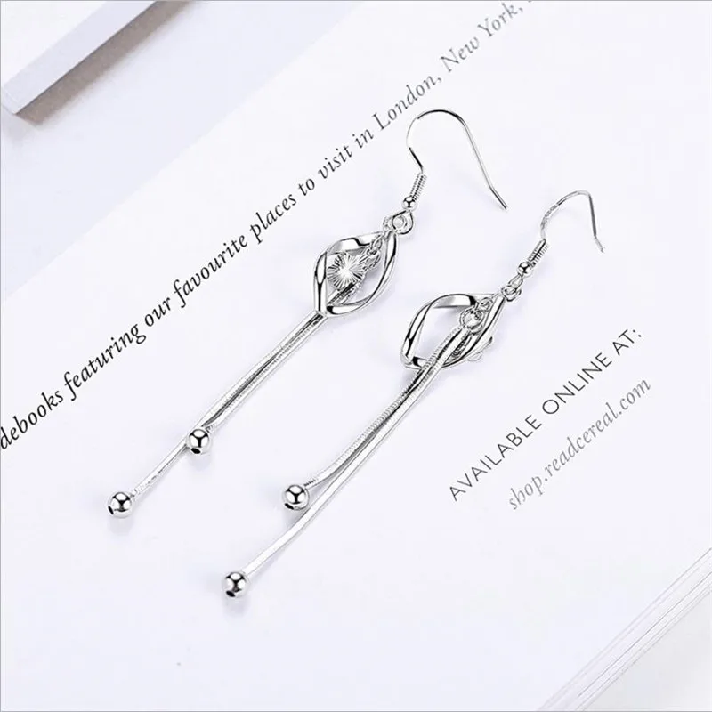 LUKENI Мода 925 пробы Серебряные серьги для Для женщин вечерние ювелирные изделия