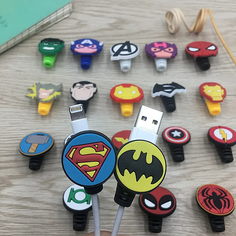 Герой Мультфильм кабель протектор для Apple IPhone зарядное устройство USB линия