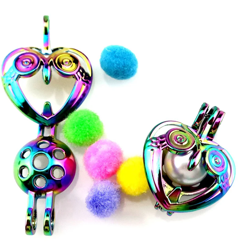 Радуга щенок сердце Птицы с принтом Якорь горшечные растения бусины клетка Духи