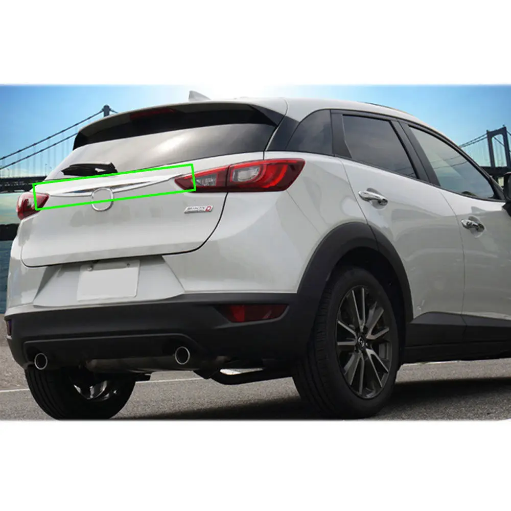 Уход хромированная Задняя Крышка багажника из АБС пластика для Mazda CX3 2016 2018
