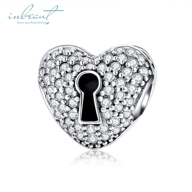 925 Silver fit Pandora Bracelet Pink Zircon Goat Deer Penguin Green Clover Tree Box Beads White&Blue CZ Heart Shell Anchor Charm - Цвет: FSCC986