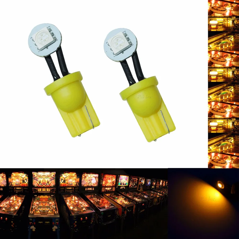 PA LED 30 шт. x #555 T10 1SMD 5050 Pinball машина лампа AC/DC 6 3 в